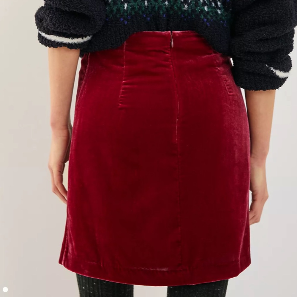 Anthropologie Monti Velvet Mini Skirt NWT Sz 8 - Picture 2 of 7